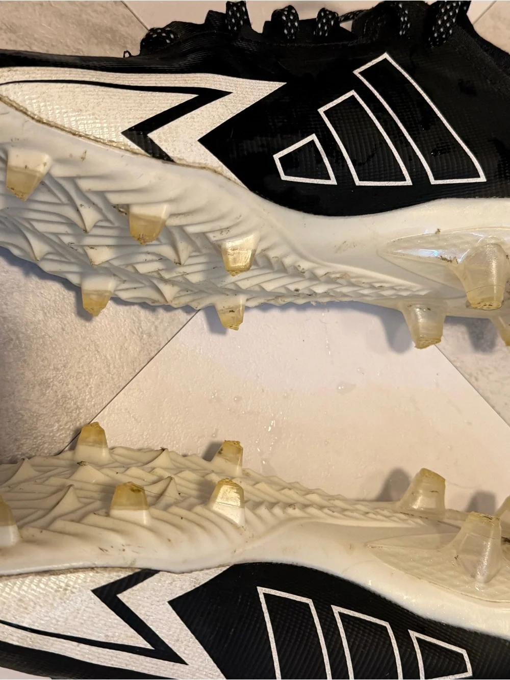 Adidas Adizero Men's Black and White Football Cleats